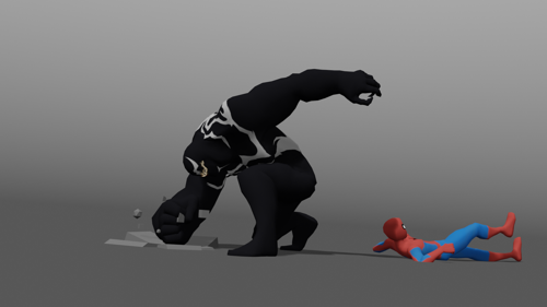 Spiderman and Venom animation rigs preview image